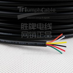 美标环保PVC胶料电器电源线 ul2464-26awg 7芯7/0.14TS 通信电缆